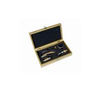 rt802h tire bouchon coffret sommelier bambou pour 1 bouteille avec 4 accessoires