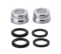 Rtengtunn 2 Pièces Double Filetage Robinet Adaptateur Transfert M22 Intérieur M24 Extérieur Métrique Solide Connecteur Purificateur d'eau Cuisine Salle De Bains Robinet Pièces Accessoires