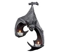 RTEY Photophore mural chauve-souris pour bougie chauffe-plat - Décoration murale gothique d'Halloween pour la maison et le bureau