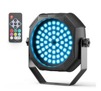 Rtktoup Mini Rechargeable Projecteur Par LED Sans Fil, 60 x 0.5W LED 2200mAh Batterie Stroboscope avec Télécommande, Éclairage de Scène pour DJ Disco Bar Fête Mariage Halloween Noël
