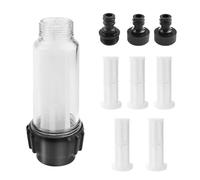 RtottiM Filtre pour Nettoyeur Filtre Tuyau Arrosage Filtre Accessoires pour Kärcher Filtre à Eau avec 5 Insert de Filtre et Raccord d'eau 3/4" pour Tous Les Nettoyeurs Haute Pression Blanc
