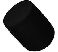 RTSFKFS Petite Housse Élastique Ronde pour Pouf Ottoman, Protège-Pouf en Velours, Personnalisable pour Déco Moderne(Noir,D 37xH 45cm)