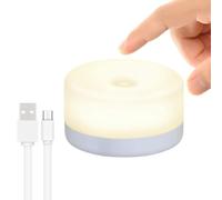 RTSU Veilleuse de Nuit Tactile Rechargeable LED pour Bébé, Lampe de Chambre à Coucher, Blanc, Plastique