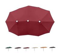 RTVGNSZSJL 12 Baleines Grand Auvent De Rechange pour Parasol Double Extérieur 460x270cm Toile De Rechange per Parasol pour Terrasse, Jardin, Cour(Burgundy)
