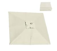 RTVGNSZSJL Auvent De Parapluie Déporté Carré Toile De Rechange Parasol De Jardin 8 Baleines 3x3m Couverture De Rechange pour Parasol Piscine Jardin Marché(Beige,3x3m (9.8x9.8ft))