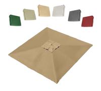 RTVGNSZSJL Carré Toile De Rechange 250x250cm Auvent De Remplacement pour Parasol Déporté 8 Baleines Auvent De Rechange pour Parasol De Jardin Extérieur(Khaki,250x250cm/8x8ft)