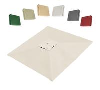 RTVGNSZSJL Carré Toile De Rechange 250x250cm Auvent De Remplacement pour Parasol Déporté 8 Baleines Auvent De Rechange pour Parasol De Jardin Extérieur(Beige,300x300cm/10x10ft)