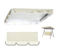 RTVGNSZSJL Housse De Coussin De Rechange Imperméable 164x114cm Toit De Rechange pour Balancelle De Jardin Couverture Auvent pour Balcon 2-3 Places(Beige,75x52in/190x132cm)