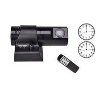Rtyweth Avec télécommande silencieuse multicolore analogique LED numérique projection magasin décoration murale pour salon 180 horloges projecteurs à distance degrés commutables, chiffres 2024 horloge
