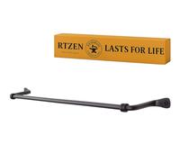 RTZEN Farmehouse Porte-Serviettes de Salle de Bain - Barre Porte-Serviettes en Fer forgé Noir Mat Meta - Barre de Fixation Murale - Barre de Suspension en métal Faite à la Main pour décoration