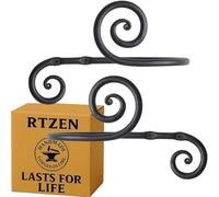 RTZEN Lot de 2 Grandes embrasses décoratives pour Rideaux - en Fer forgé - Fait à la Main - Crochets Noirs - Cintres de Rideaux en métal pourri - Décoration Artisanale Unique