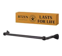 RTZEN Petit Porte-Serviettes Noir Mat pour Salle de Bain, Barre de Cuisine en Fer forgé de Style Ferme, pour la Maison ou Le Bureau, Support Mural pour Serviettes de 25,4 cm