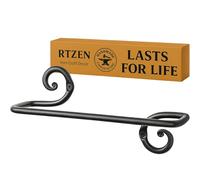 RTZEN Petit Porte-Serviettes pour Salle de Bain - Support Mural en Fer forgé pour essuie-Mains - Accessoires de Salle de Bain Noir Mat - Porte-Serviettes de 25,4 cm