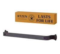 RTZEN Porte-Serviettes de Style Rustique pour Salle de Bain, Barre Porte-Serviettes de Cuisine en Fer forgé, Barre de Support Mural Droite - Cintre Noir Mat pour la Maison ou Le Bureau -