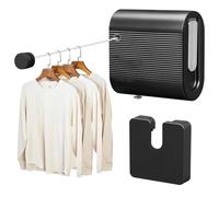 Ruaizel Corde à Linge Rétractable pour Intérieur et Extérieur, Fil a Linge Retractable Mural 4,8 m, Acier Inoxydable Corde à Linge Non affaissée fixée au Mur sans perçage, pour Balcon, hôtel