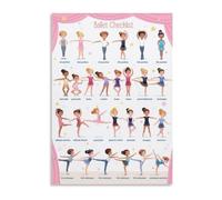 RUAJOGYNVM Graceful Posture Metal Sign Ballet Arm Port De Bras Feet Positions Correct Alignment Poster for Movement Pilates Yoga Fusion Space 8 X 12 inch