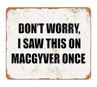 RUAJOGYNVM Sarcastic Metal Sign Trust Me I Watched TV Vintage Tin Sign for Man Cave Home Office Garage Wall Decor 8 X 12 inch