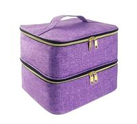 Ruarby de transport de vernis à ongles, organisateur pouvant contenir 30 bouteilles, boîte de rangement de vernis à ongles avec poignée, mallette de rangement Portable