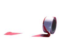 Rubalise Green PE biosourcée rouge/blanc 100 m x 50 mm