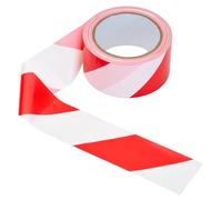 Rubalise Rouge et Blanc 50mm x 100m - Ruban de Balisage Chantier LDPE, Haute Visibilité, Non Adhésif, Signalisation Zone Danger, Intérieur & Extérieur