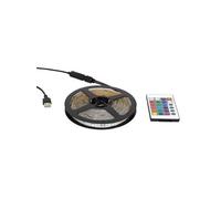 HOME DECO FACTORY - LA10439 Ruban LED RGB 150 LEDs 5M avec Télécommande, Éclairage Moderne et Polyvalent, Installation Simple, Écoénergétique, Ambiances Variées