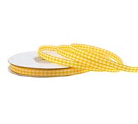 ruban a carreaux vichy jaune 5 mm de large x 20 metres de long