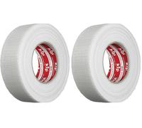 Ruban à joint Kip - Ruban en tissu permanent en fibre de verre 48 mm x 90 m - Pour travaux de réparation et de remplissage - Fixation facile - Autocollant et indéchirable (Lot de 2)
