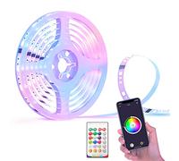 Ruban à LED 5M, Bande LED WiFi RGBWW Compatible avec Alexa, Google Home et Google Nest, Bande Lumineuse Intelligente Synchronise avec Rythme de Musique, Commande Vocale et Contrôle à Distance