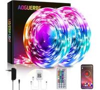 Ruban à Led AOGUERBE 20M Coloré 17.5 x 18 x 7.8cm RGB Contrôlé par APP du Smartphone, Synchroniser avec Rythme de Musique G