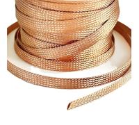 Ruban à Manchon tressé en cuivre, 5M/2M, Maille métallique ID 2mm ~ 28mm, Fil de Conduit et Blindage câble, Tuyau Protection conducteur(Color 1,20mm x 2M)