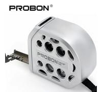 Ruban à mesurer PROBON à verrouillage automatique, ruban à mesurer en métal avec base magnétique inférieure, lavable, résistant à l'usure et aux chocs, lisse Argent