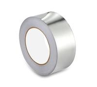 Ruban adhésif aluminium, 5cm x 50m scotch isolant thermique, Résiste haute scotch aluminium, Étanche à l'Eau et à la Vapeur, pour étanchéifier, réparer, isoler, ventialtion