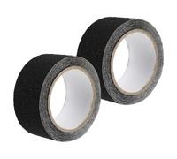 Ruban Adhésif Antidérapant 2 rouleaux Noir Mat PVC pour Escaliers et sols | Pose Rapide à Décoller et Coller, Retrait Facile, Usage Intérieur Extérieur, Sécurité au Travail Marches