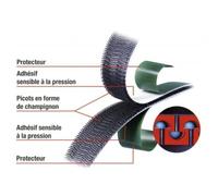 Ruban adhésif autoagrippant ouvrable - translucide - Dual Lock 3M