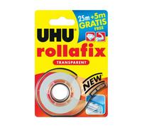 Ruban adhésif avec dévidoir UHU Rollafix transparent 25m+5m