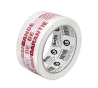 Wonday – Ruban adhésif d'emballage 'Bande de garantie' Polypropylène blanc 45 µm 50 mm x 66 m