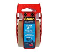 Ruban adhésif d’emballage Scotch extra-résistant, havane, 48 mm x 20,3 m, 1 rouleau sur dévidoir manuel/paquet