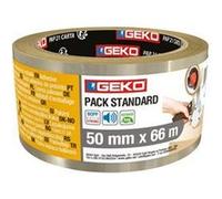 Ruban adhésif d’emballage transparent GEKO Pack Standard 50 mm x 66 m adhésif acrylique Transparent