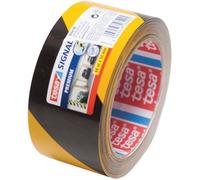 tesa Ruban adhésif de signalisation Signal Premium – Noir/Jaune 66 m x 50 mm PVC robuste