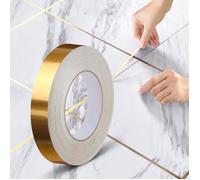 Ruban adhésif décoratif - Carrelage autocollant - Étanche - 2 cm - Or - 50 m