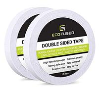 Ruban adhésif double face de haute qualité - Largeur 10mm Longueur 50m - Pour les arts et métiers, bricolage et bureau - Rapide et facile à utiliser sur papier, verre, plastique, bois, métal et tissu