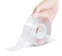 Ruban adhésif double face extra fort transparent, adhésif amovible lavable antidérapant, Nano Tape réutilisable ne laisse pas de traces pour moquette, photo murale sans perçage, 3M