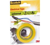3M Scotch Ruban isolant universel 4401YG – 15 mm x 10 m – Jaune/Vert (x6)