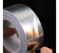 Ruban adhésif en aluminium et Fiber de verre, 10M, ruban auto-adhésif ignifuge, feuille d'étain haute température, ruban adhésif pour conduit, tuyau d'étanchéité 5Pcs