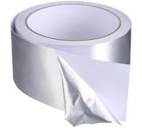 Ruban Adhésif en Feuille D’aluminium Argenté, Résistant à Chaleur, 1 | Scellage et Forte Adhérence, Coupe, pour Tuyaux et Cuisinières, Usage Maison ou Bureau