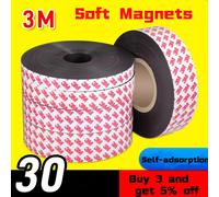 Ruban adhésif fort magnétique Double face 3M, 10Mm/20Mm/30Mm/40Mm, auto-adhésif pour rideau de fenêtre, ruban adhésif magnétique souple Rouge