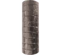 Ruban adhésif isolant PVC noir 15mmx10m - lot de 10 pcs STILKER - 17203