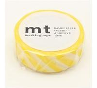 Ruban adhésif - Masking Tape - Rayures jaune citron - 7m x 15mm Jaune G