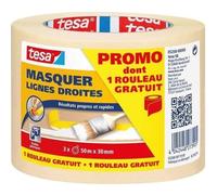 Ruban adhésif masquage - lot de 3 - 50m x 30 mm