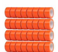Ruban Adhésif Orange de Chantier (PVC) | Pack 36 Rouleaux (0,50 cm X 33 m) | Travaux et Chantiers | Toutes Surfaces | Bricolage - Etanchéité - Isolement - Protection | Ultra résistant 140 µ (36)